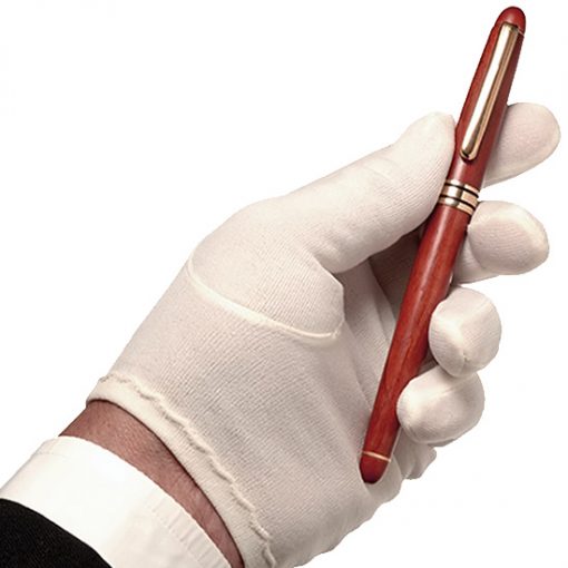 White Glove holding an expensive pen