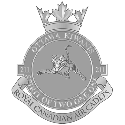211 Royal Canadian Air Cadets Grayscale Logo