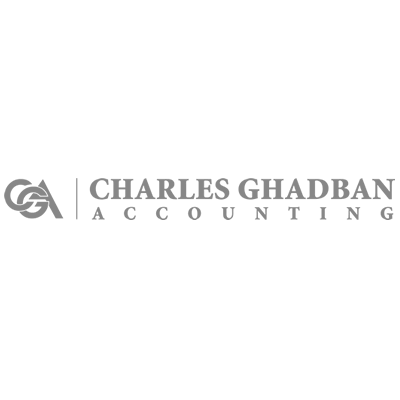 Charles Ghadban Accounting Grayscale Logo